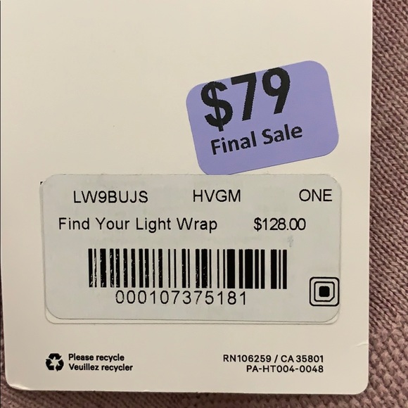 Lululemon Find Your Light Wrap NWT HVGM Mauve - Picture 6 of 8